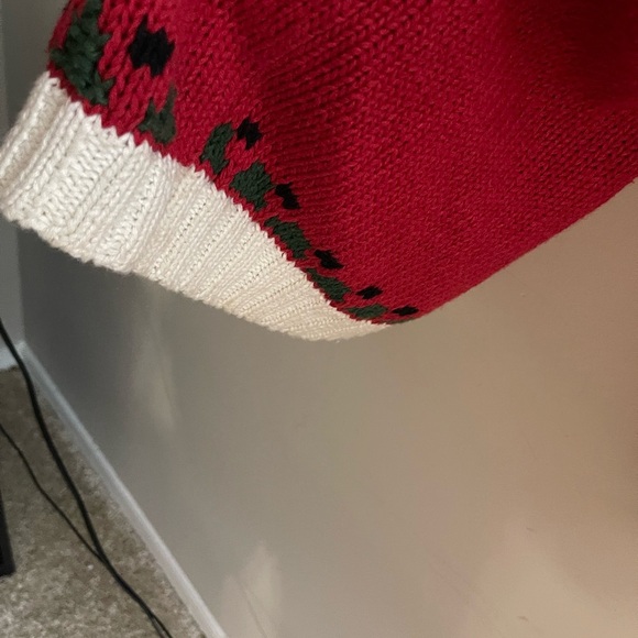 Vintage 90s Cullinane Red Christmas Cottagecore Cardigan Novelty School - Picture 11 of 15